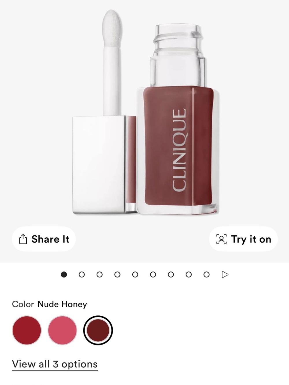 Clinique Lip Pop + Cheek Oil— Nude Honey